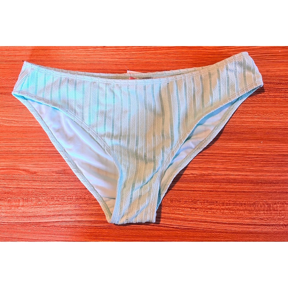 Power‎ 2 The Flower Bikini Bottoms Teal Textured Crochet Hipster Size XL